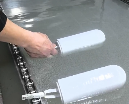 手工加工上图案过程